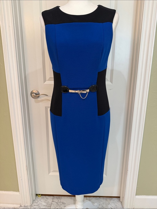 Joseph Ribkoff Dresses & Skirts - Joseph Ribkoff Royal Blue and Black Sheath Dress Office Polished Professional